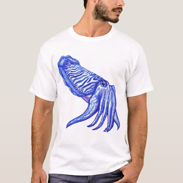 Bläckfiskkonstverkmanar T-tröja T-shirt (Framsida)