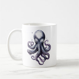 Bläckfiskmugg med havsliv kaffemugg