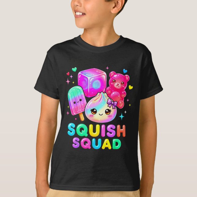 Bläckfiskssquad dumpling kawaii pastell anime föde t shirt (Framsida)
