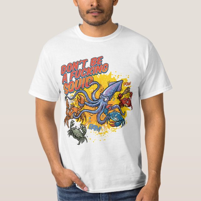 Bläckfiskstrider T Shirt (Framsida)