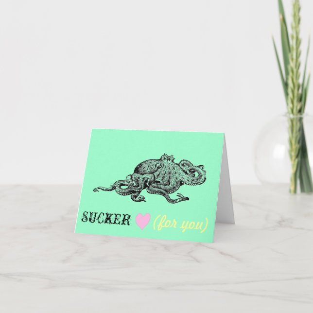 Bläckfiskvalentin Helgkort (Framsida)