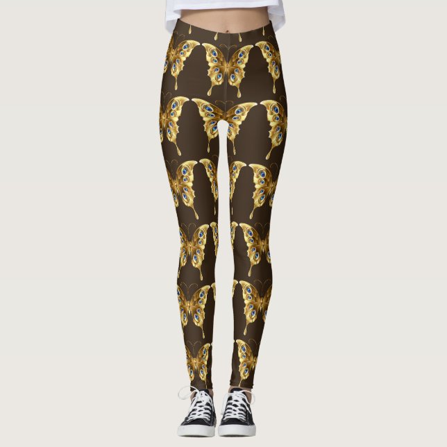 Bläckfjärilsvampar från guld leggings (Framsida)