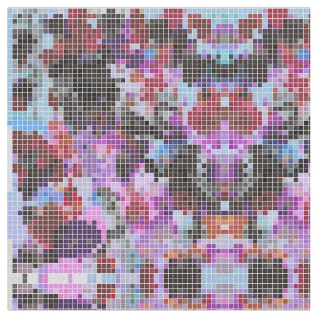 Bläckfläck av Purpinklue i kvadrat Tyg (Närbild)