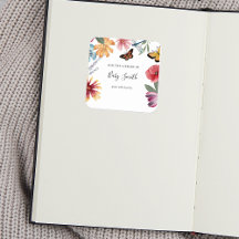 Bläckflugans Meadows Baby Shower Bookplate