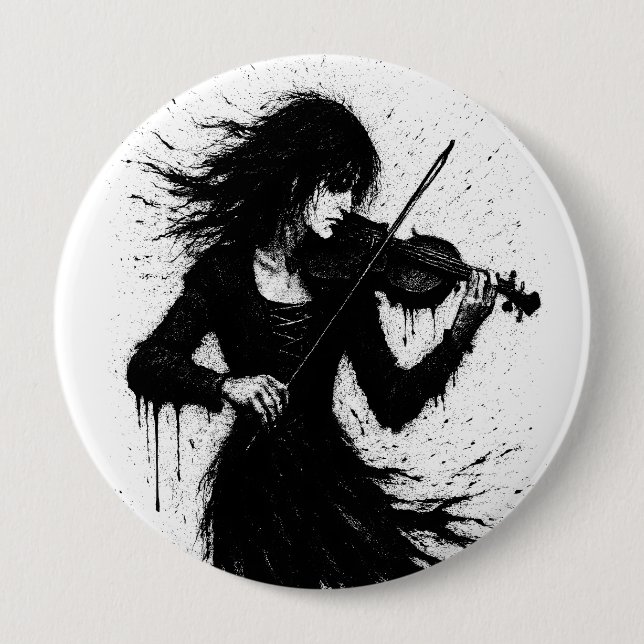 Bläckfödd violinist i ljudstormen knapp (Framsida)