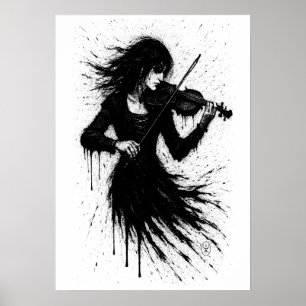 Bläckfödd violinist i ljudstormen poster