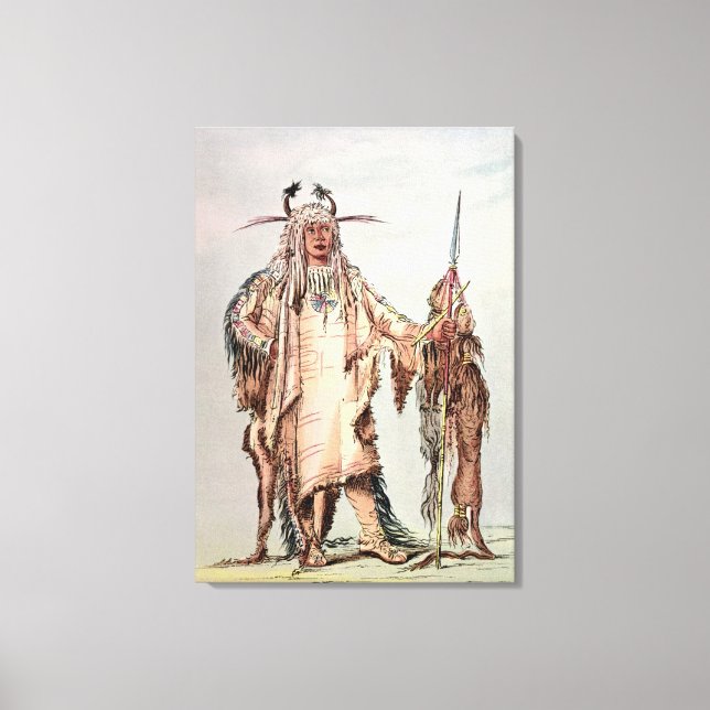 Blackfoot Indian Pe-Toh-Pee-Kiss, Eagle Ribs Canvastryck (Framsida)