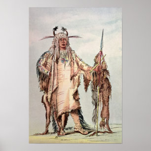 Blackfoot Indian Pe-Toh-Pee-Kiss, Eagle Ribs Poster