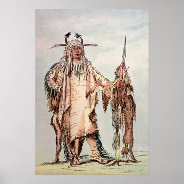 Blackfoot Indian Pe-Toh-Pee-Kiss, Eagle Ribs Poster (Framsidan)
