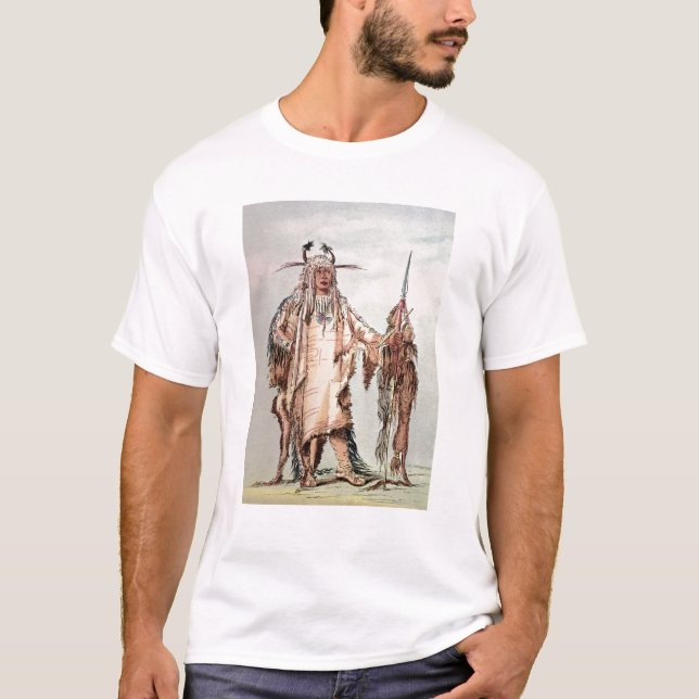 Blackfoot indisk Pe-Toh-Kissa-Kyss, örnstöden T Shirt (Framsida)