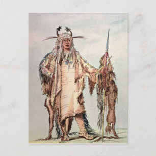 Blackfoot indisk Pe-Toh-Kissa-Kyss, örnstöden Vykort