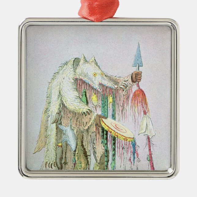 Blackfoot medicinman julgransprydnad metall (Framsidan)