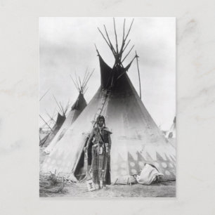 Blackfoot modig, nära Calgary, Alberta, 1889 Vykort
