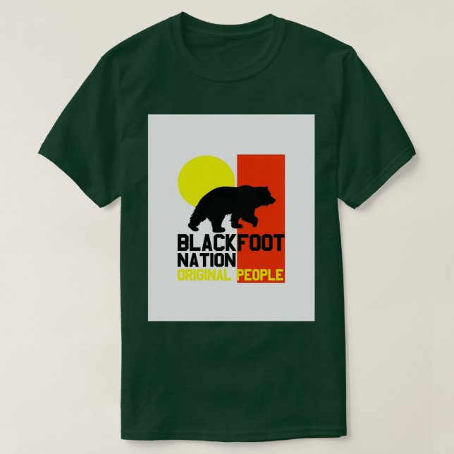 BLACKFOOT NATION ORIGINAL PEOPLE 2-grafik T Shirt (Design framsida)
