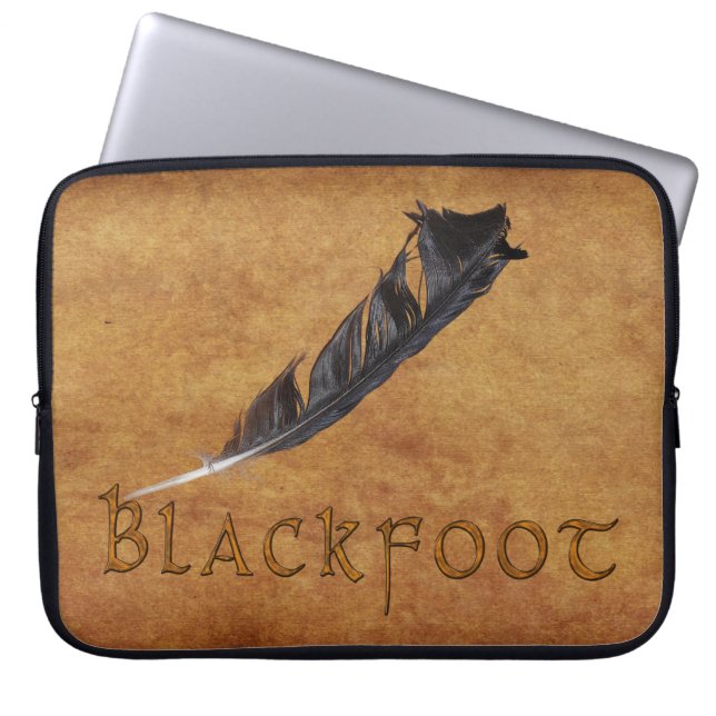 BLACKFOOT Native American Feather Laptop sleeve (Framsidan)