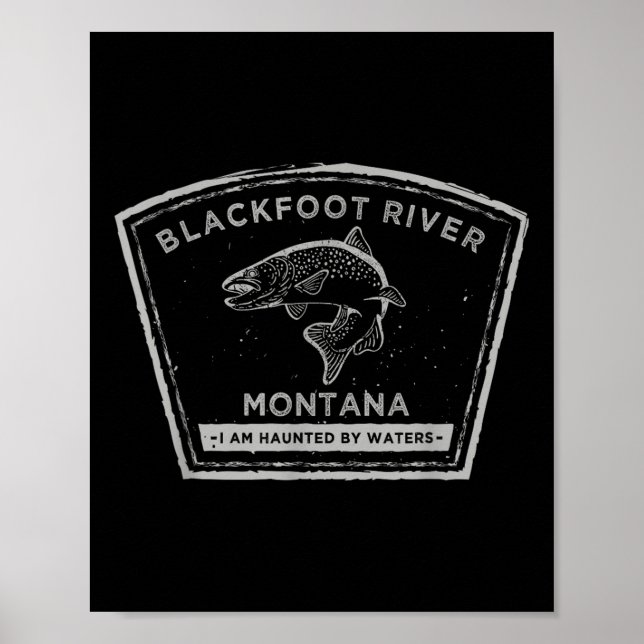 Blackfoot River Montana - Flugfisketräja  Poster (Framsidan)
