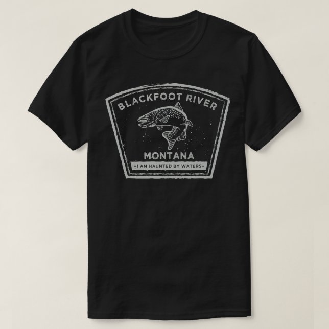 Blackfoot River Montana - Flygfiske Shirt  T (Design framsida)