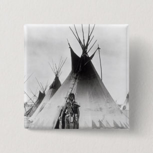 Blackfootindiankrigare, nära Calgary, Alberta, Knapp