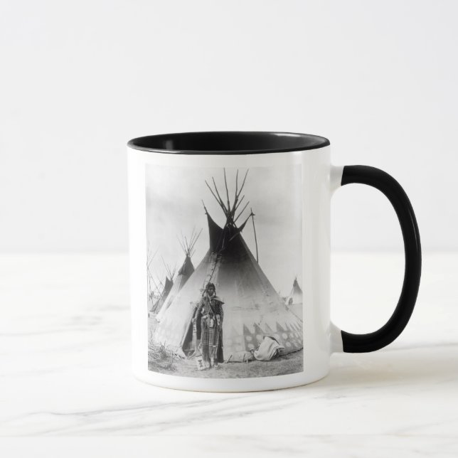 Blackfootindiankrigare, nära Calgary, Alberta, Mugg (Höger)