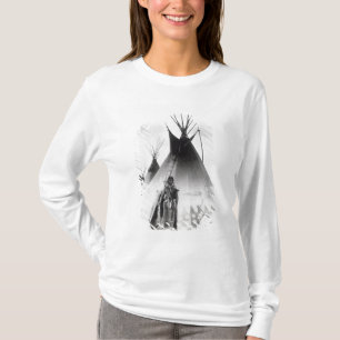 Blackfootindiankrigare, nära Calgary, Alberta, Tee
