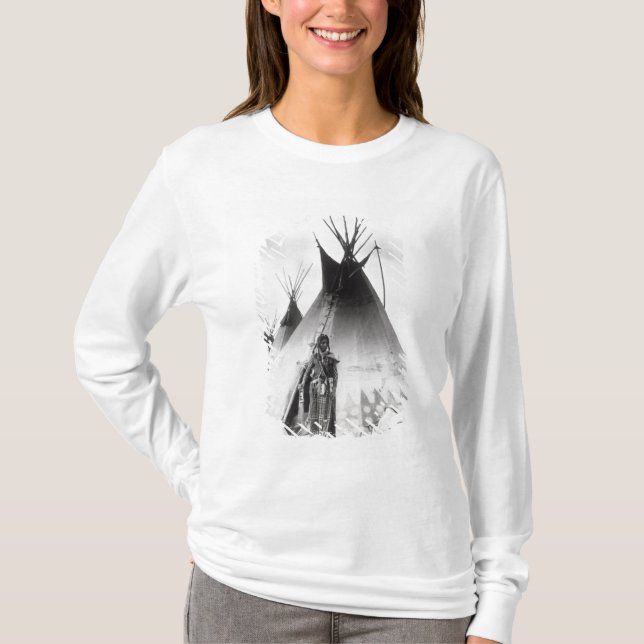 Blackfootindiankrigare, nära Calgary, Alberta, Tee (Framsida)