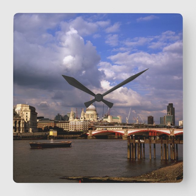 Blackfriars Bridge och St Paul's Cathedral Fyrkantig Klocka (Framsida)