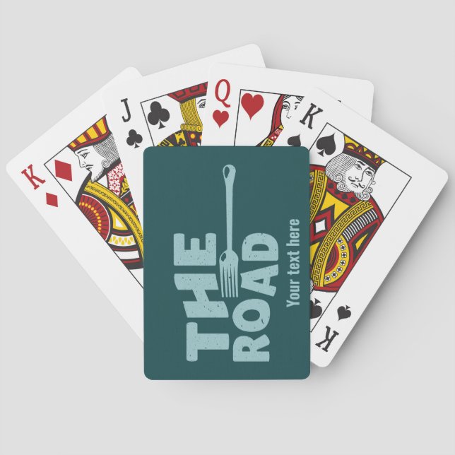 Bläckgaffel i vägtypografi casinokort (Baksidan)