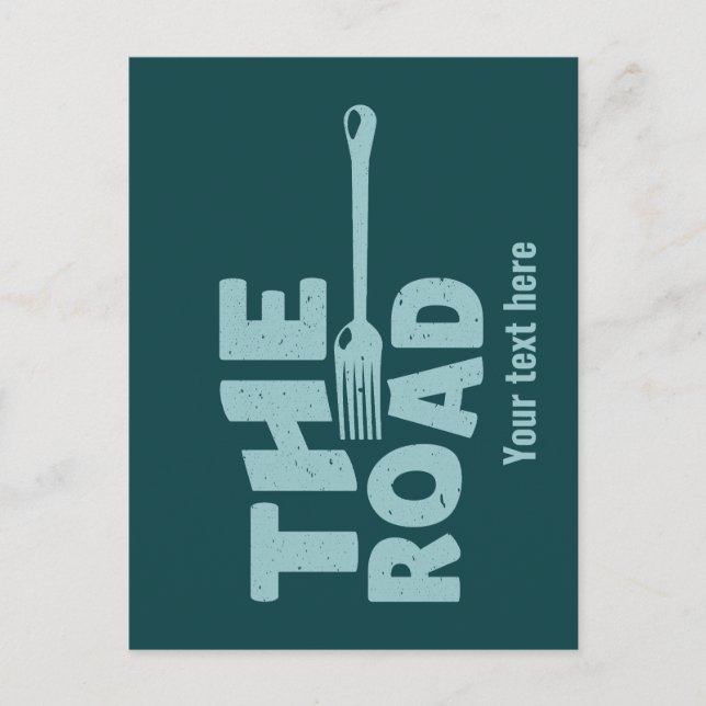 Bläckgaffel i vägtypografi vykort (Framsida)