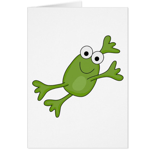 Bläckgroda från lycklig hälsningskort (Framsidan)