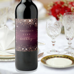 Bläckgundsskript ro guld namn vinflaska etikett