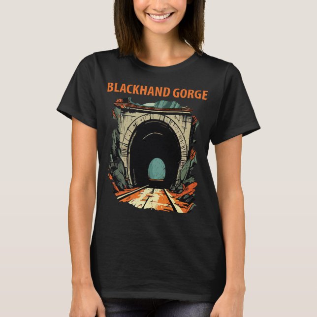Blackhand Gorge Tunnel Mörk Teal Resa T Shirt (Framsida)
