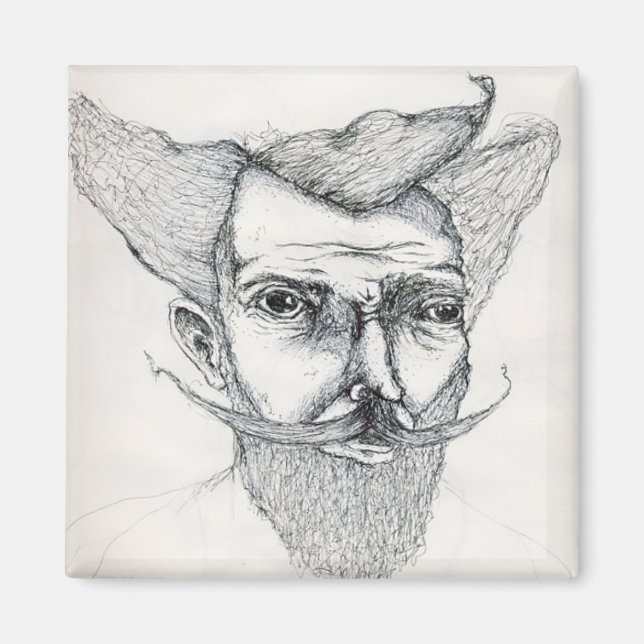 bläckhår magnet (Framsidan)