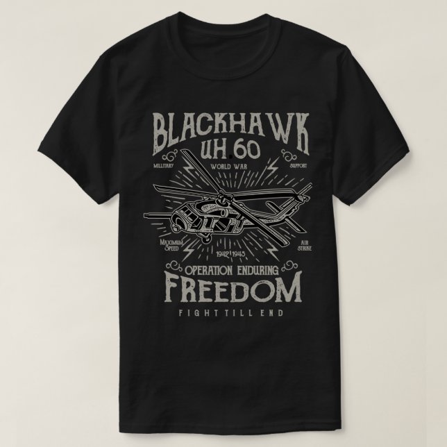 Blackhawk-helikopter 1 t shirt (Design framsida)
