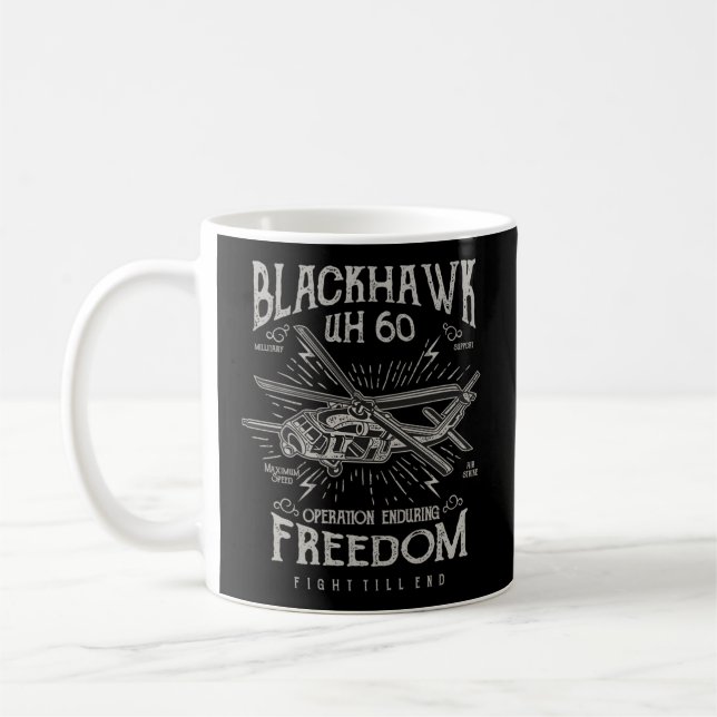 Blackhawk Öh 60 Helicopter Stil Chopper Pilot Fläk Kaffemugg (Vänster)