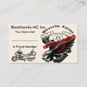 Blackhawks visitkortGoldwing upplaga Visitkort