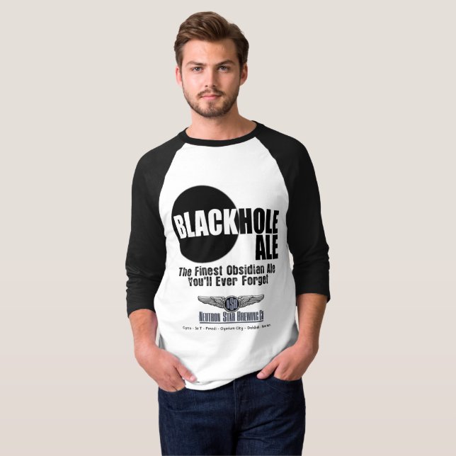 Blackhole Baseboll T Shirt (Hel framsida)