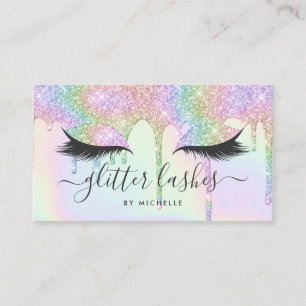 Bläckholografisk Unicorn glitter-droppar Visitkort
