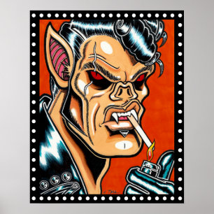 ’Blackie D’, Vampyre Biker Poster