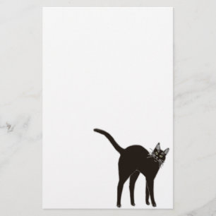 Blackie den svart kattbrevpapperet brevpapper