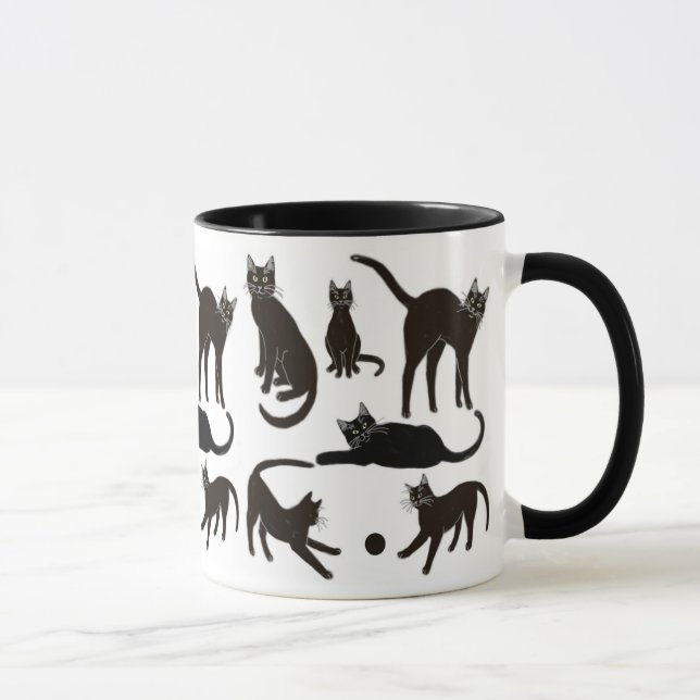 Blackie den svart kattRingermuggen Mugg (Höger)