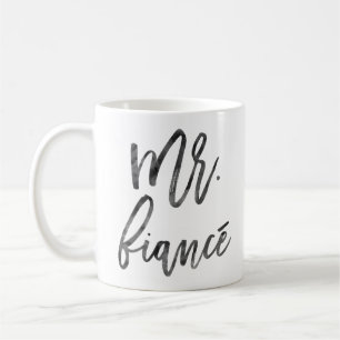 Bläckig moderiktig bokstäver för Herr fästman Kaffemugg