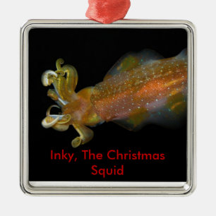 Bläckigt jultioarmad bläckfisk julgransprydnad metall