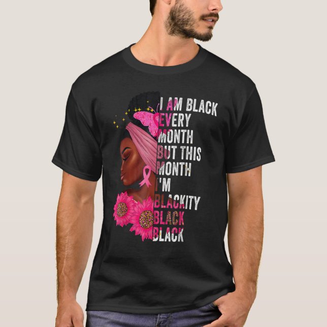 Blackity Black Every Month Black History BHM Afric T Shirt (Framsida)