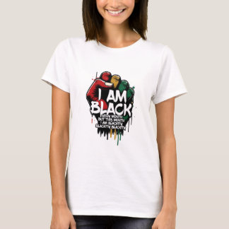 Blackity Black Power Fist Pride Pan-African Graffi T Shirt