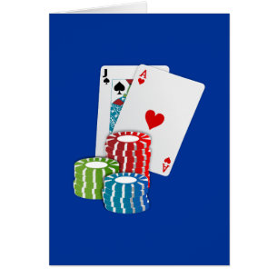 Blackjack - 21 hälsningskort