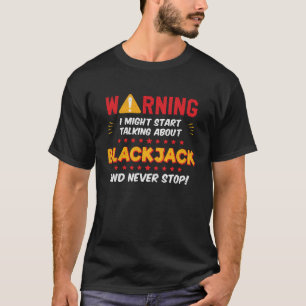 Blackjack 21-kortsspelsdiagram t shirt