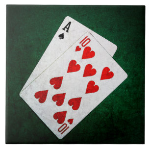 Blackjack 21 poäng - Ace, 10 Kakelplatta