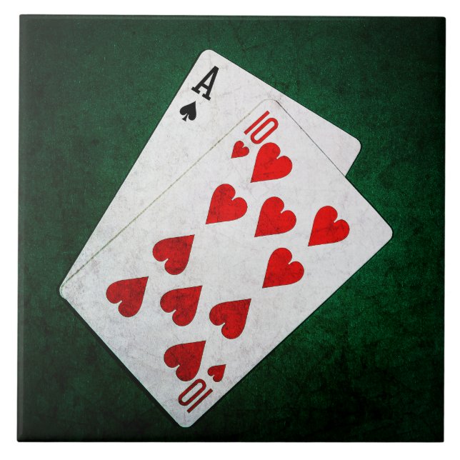 Blackjack 21 poäng - Ace, 10 Kakelplatta (Framsidan)