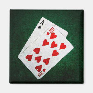 Blackjack 21 poäng - Ace, 10 Magnet