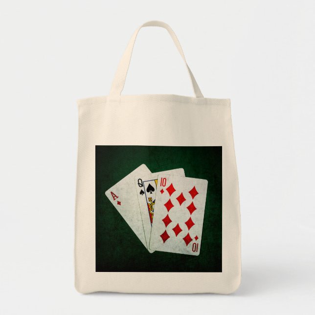 Blackjack 21 poäng - Ace, Queen, Ten Tygkasse (Framsidan)